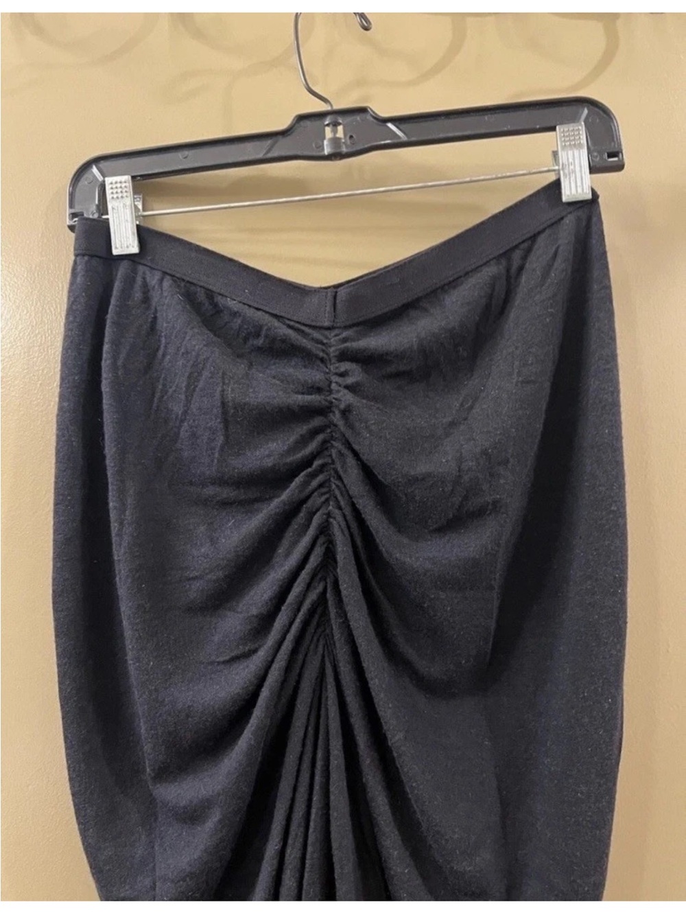 Rick Owens Black Ruched Maxi Skirt - Picture 2 of 11